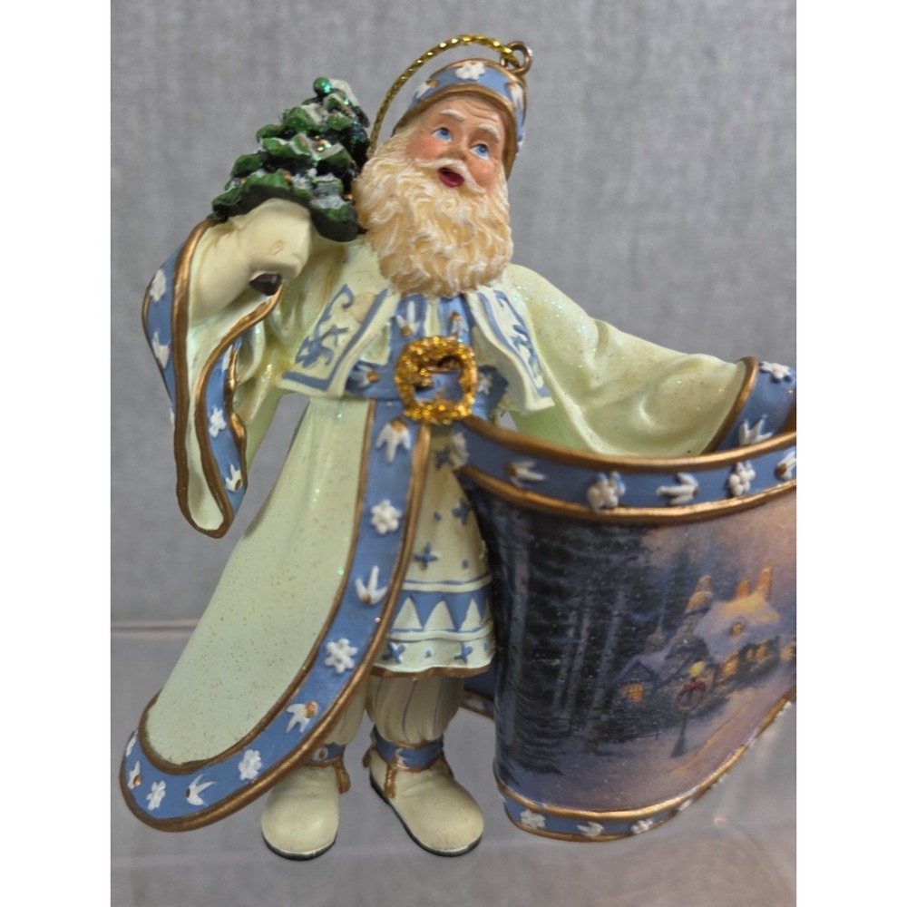 Thomas Kinkade Old World Santa Heirloom Ashton Drake 2003 Frosty Christmas Eve